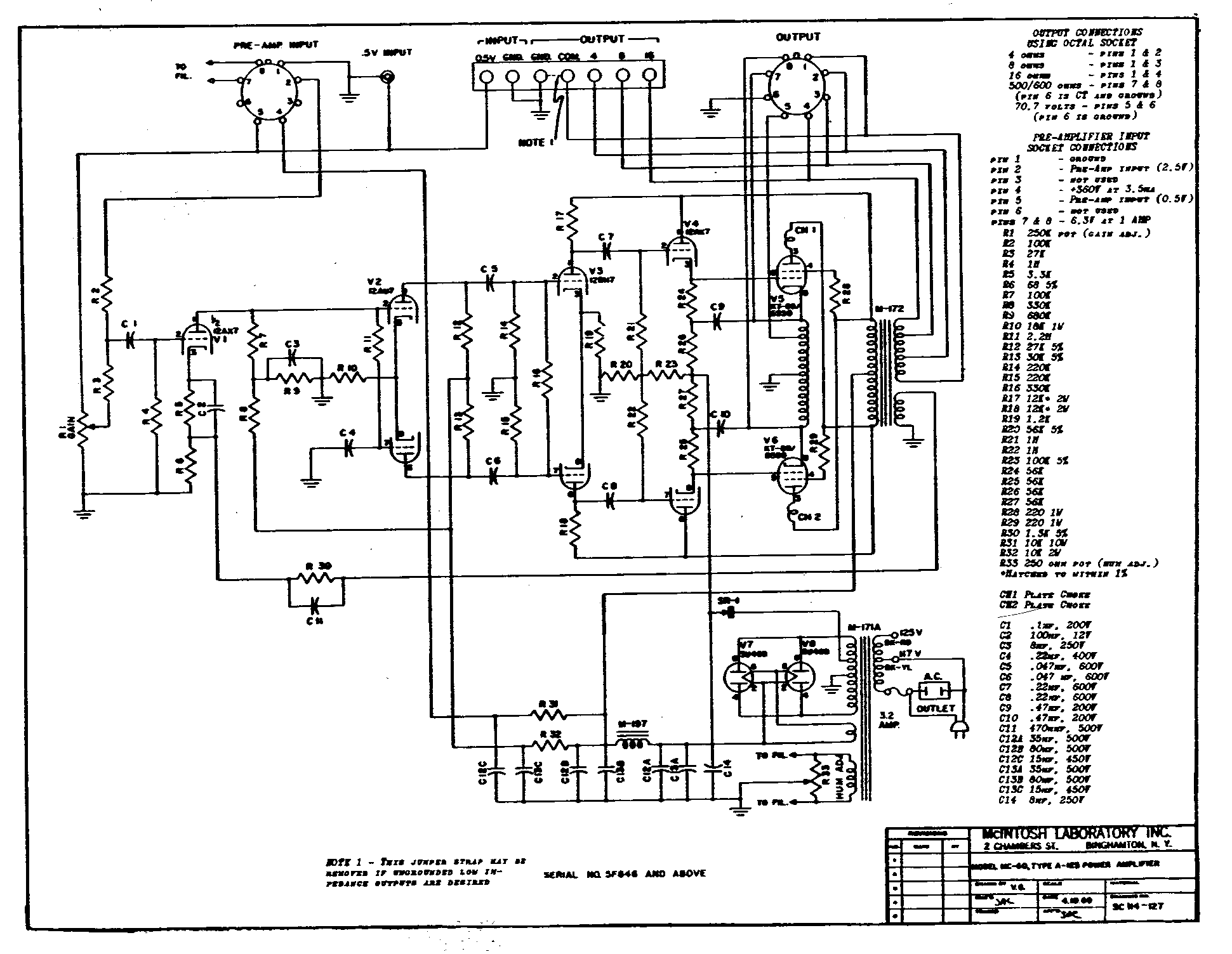 McIntosh MC60 Schematic